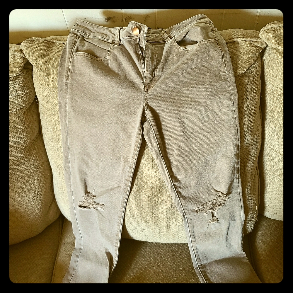 Ditressd crop jean